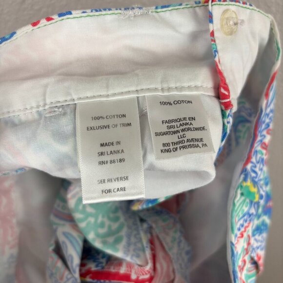 Lilly Pulitzer Womens Multicolor Coral Print Mid Rise The Chipper Shorts Size 0 - Picture 6 of 9